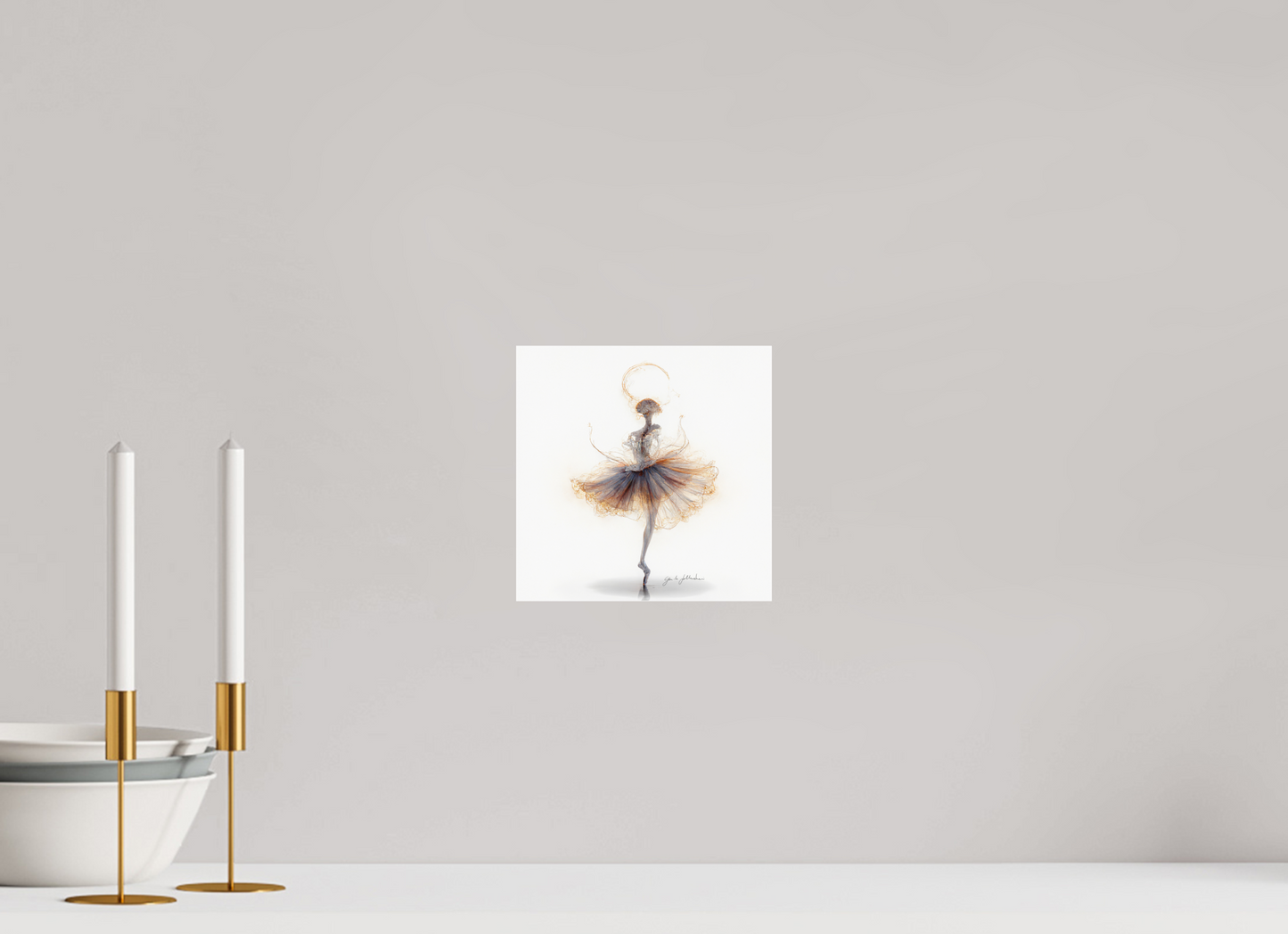 20 x 20 cm, Print Acrylic Glass Unframed Pentimento XIX — The Ink Dancer