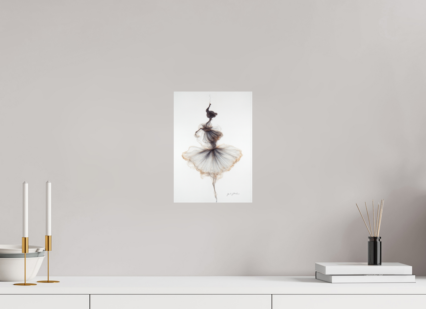 ISO A4 (21 x 29,7 cm), Fine Art Print Unframed Pentimento XXIV — Ash Dancer