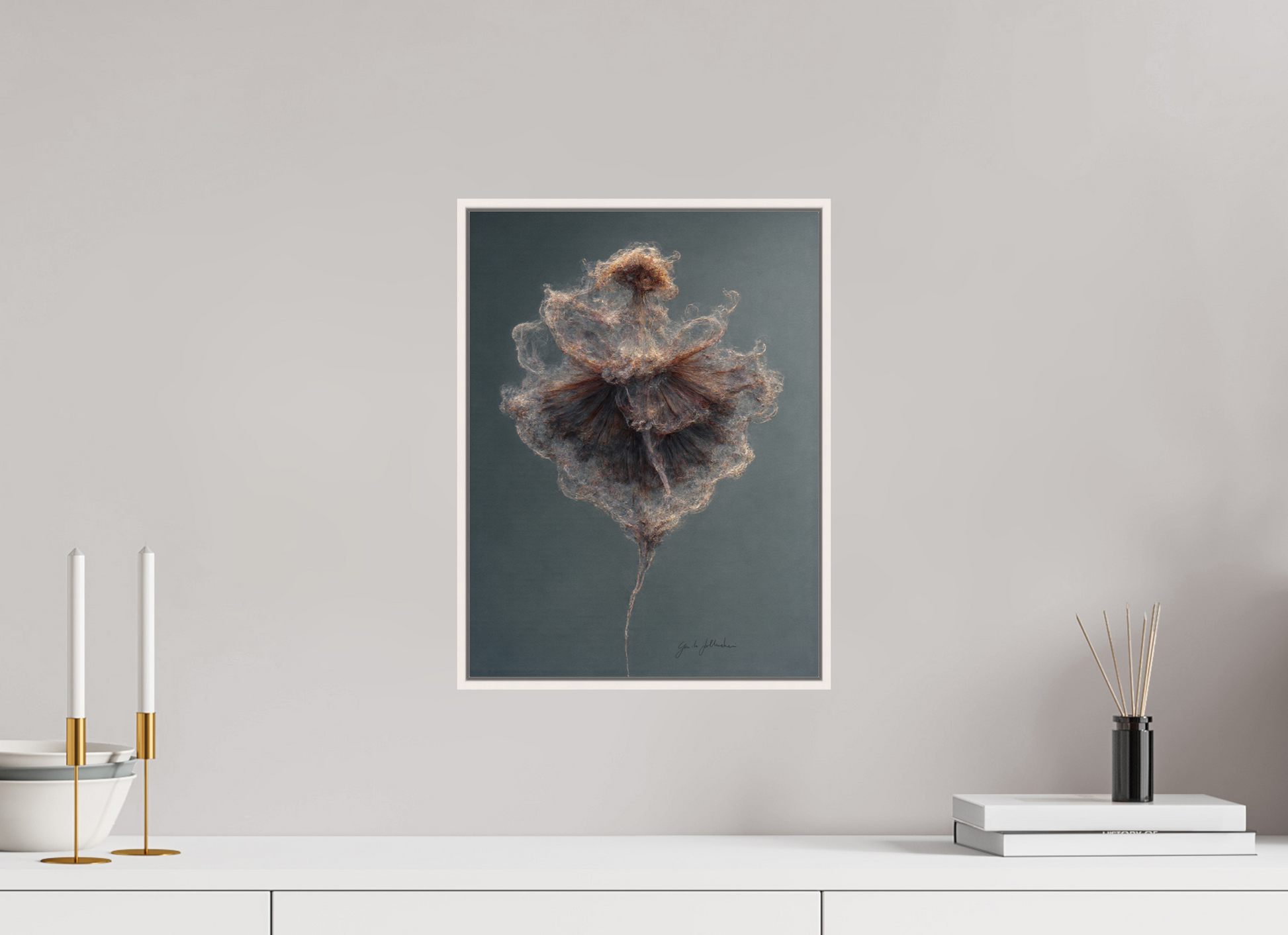 30 x 40 cm, Print on Acrylic Glass Framed Pentimento XXVI — The Falling Bloom