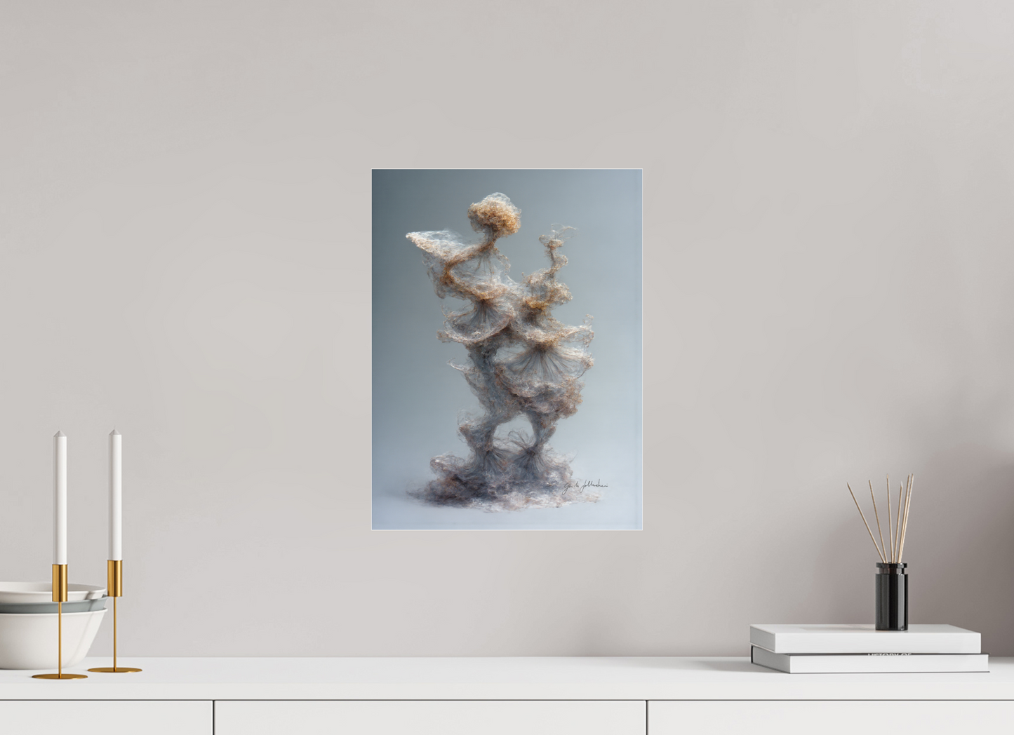 30 x 40 cm, Print Acrylic Glass Unframed Pentimento XXIII — The Column of Dancers