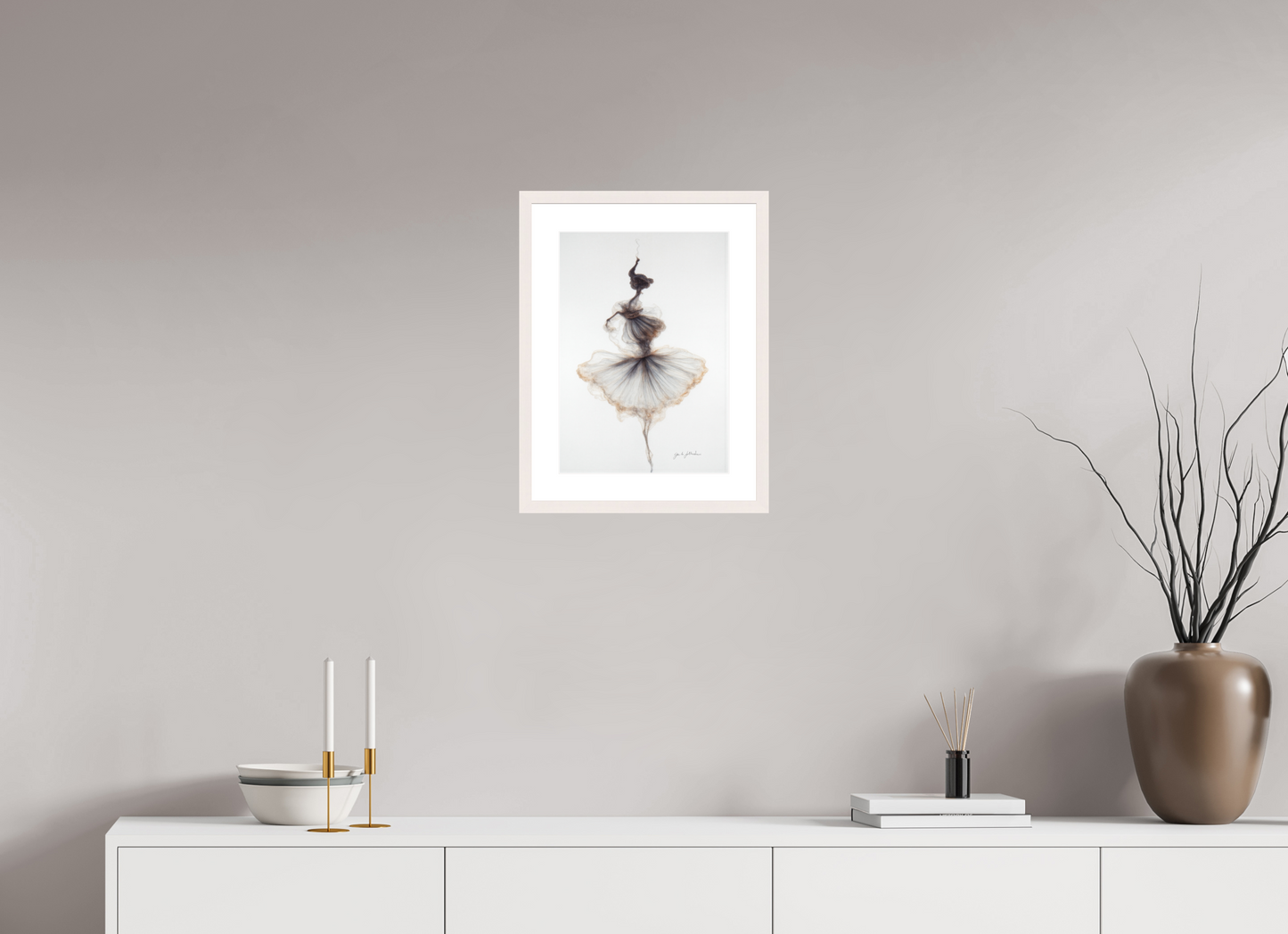 ISO A3 (29,7 x 42 cm), Fine Art Print Framed Pentimento XXIV — Ash Dancer