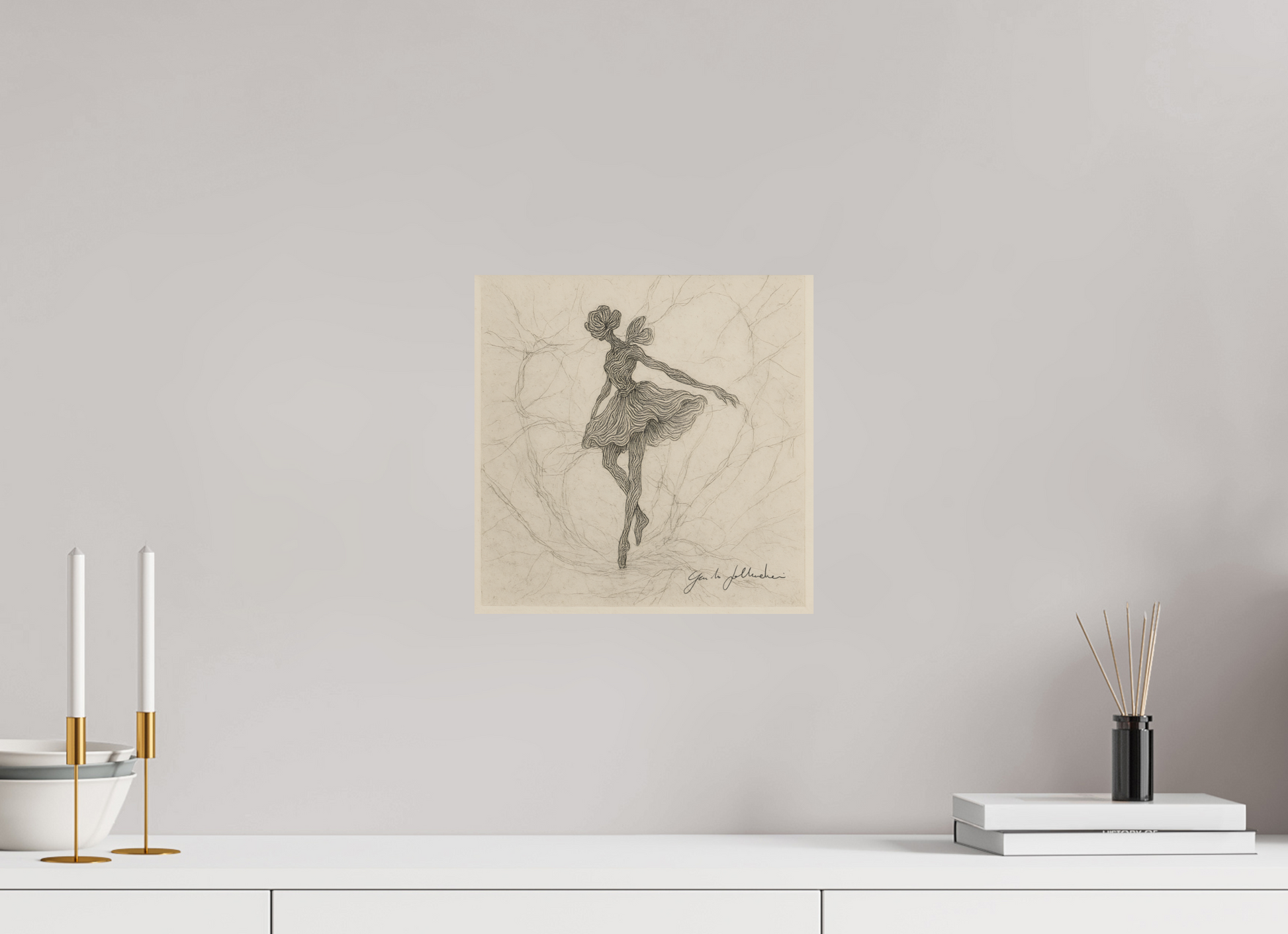 30 x 30 cm, Fine Art Print Unframed Rose Vein Waltz