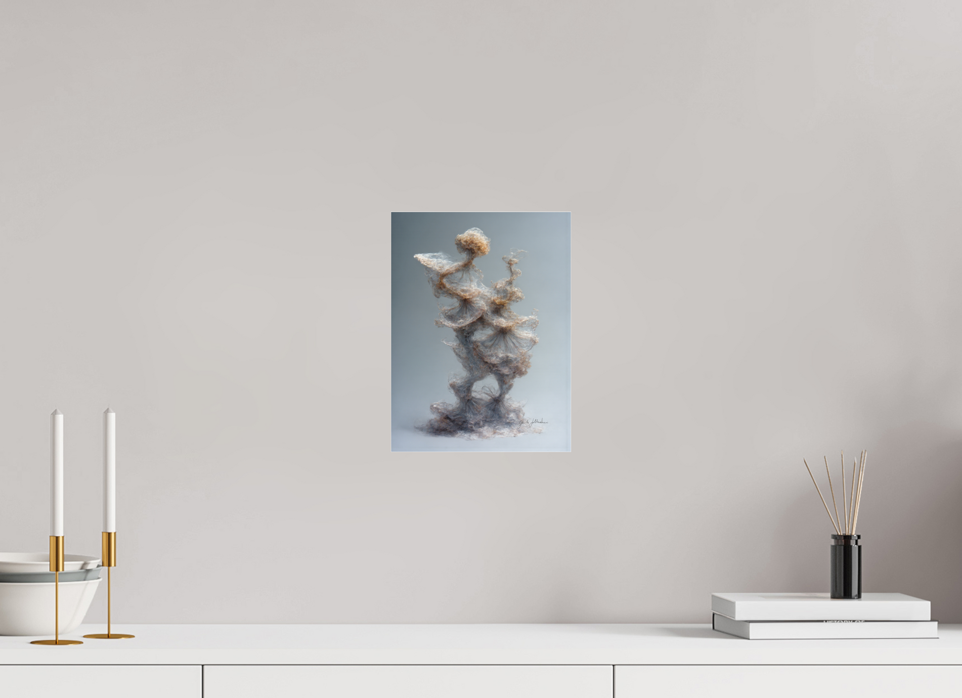 21 x 28 cm, Print Acrylic Glass Unframed Pentimento XXIII — The Column of Dancers