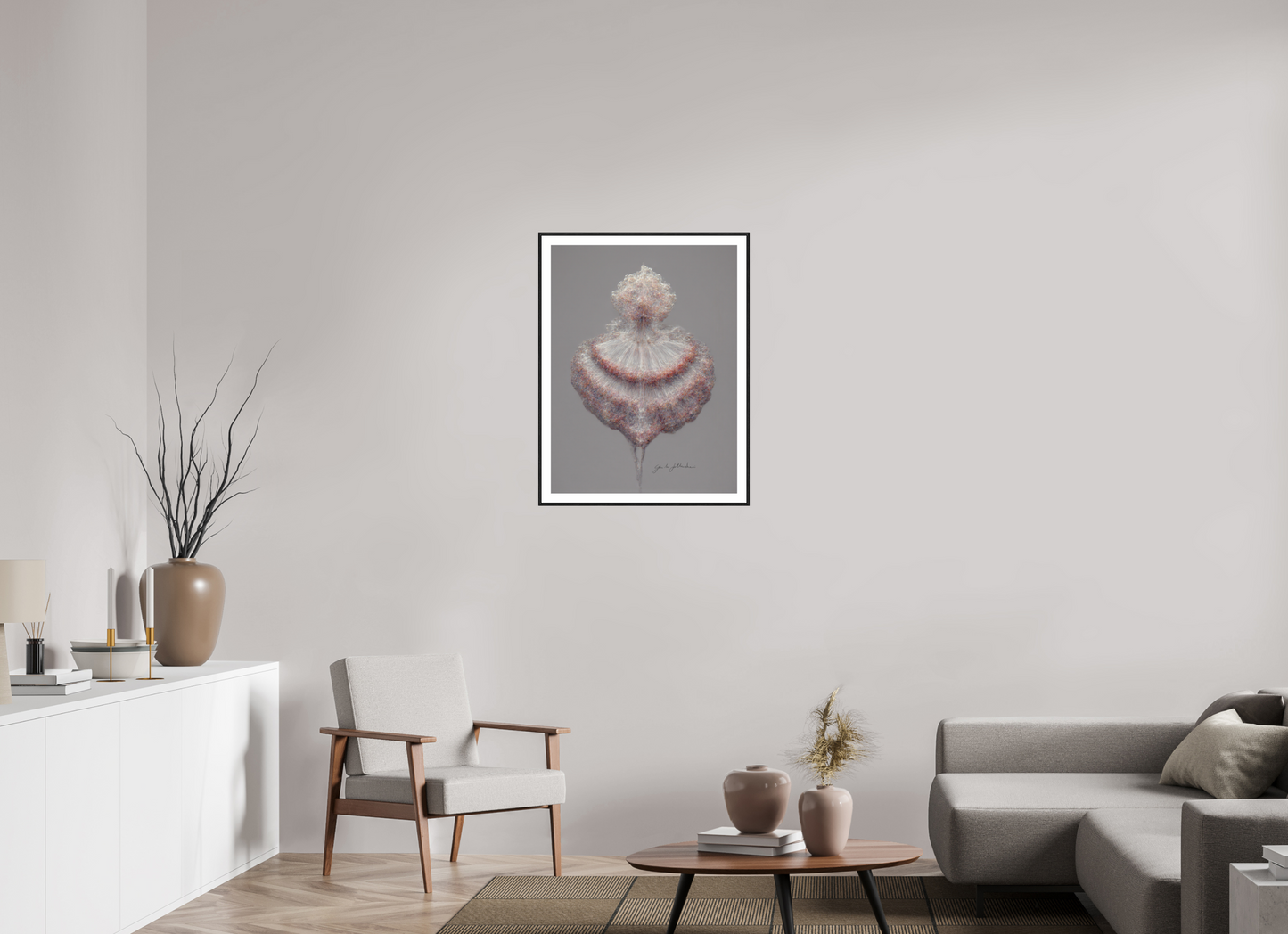 60 x 80 cm, Print Acrylic Glass Black Frame Pentimento XXIV — The Romantic Tutu