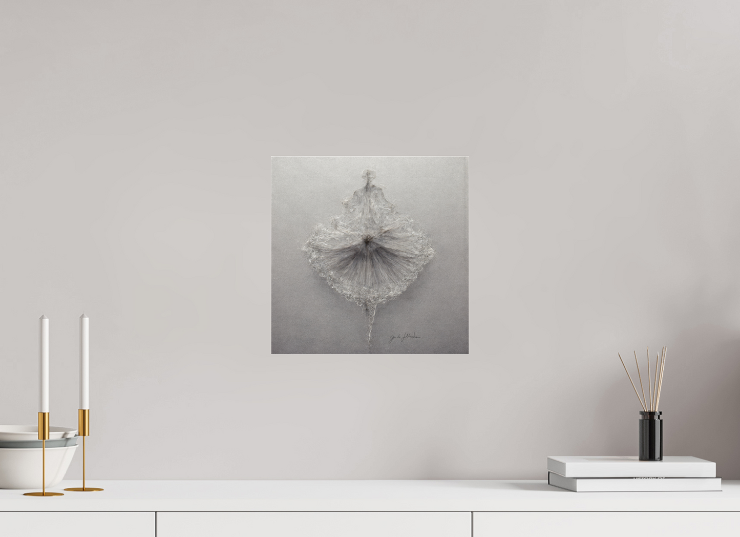 30 x 30 cm, Print Acrylic Glass Unframed Pentimento XXI — Silverpoint