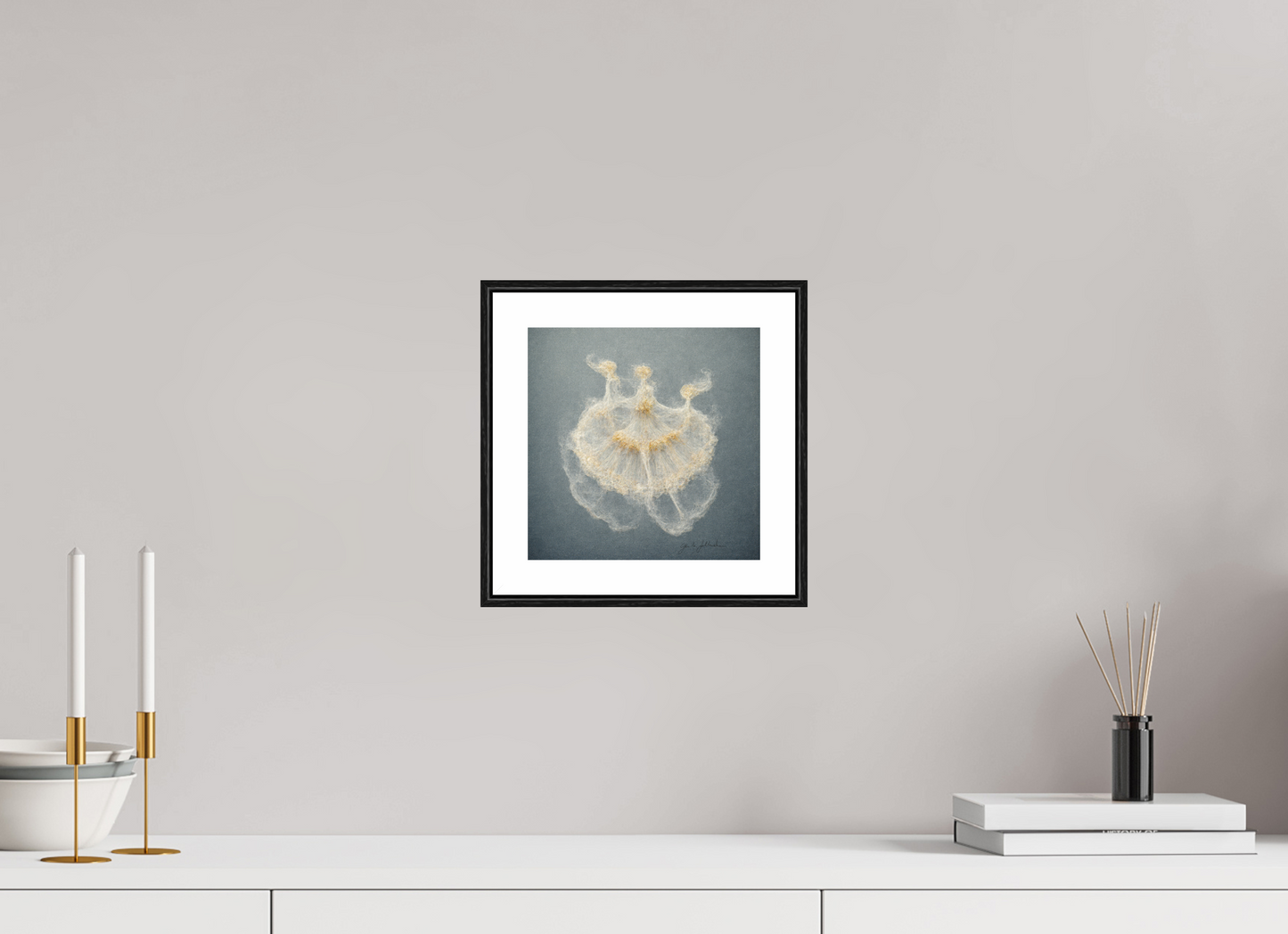 20 x 20 cm, Print Acrylic Glass Black Frame Pentimento XXII — The Three Graces