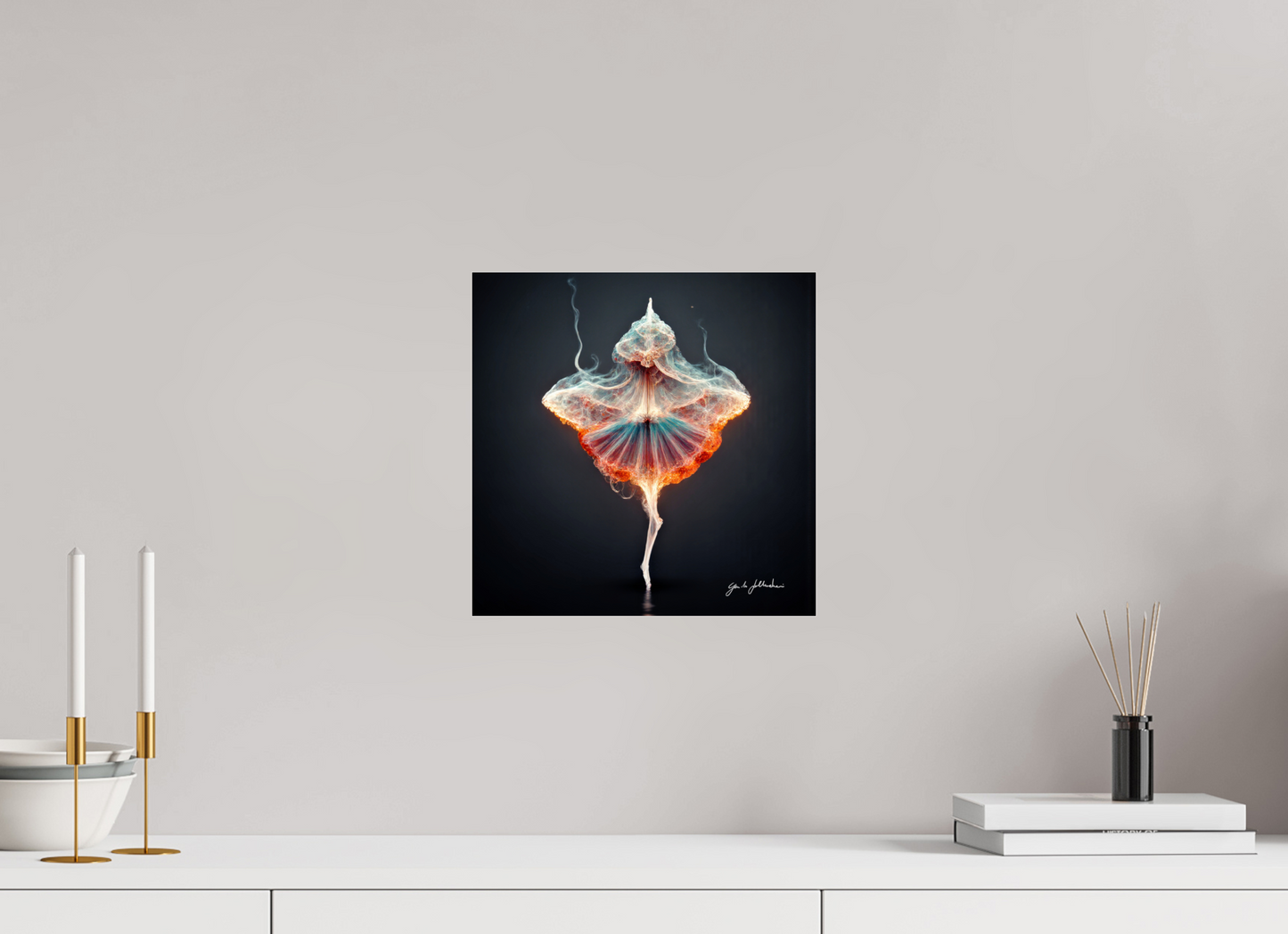 30 x 30 cm, Print Acrylic Glass Unframed Pentimento XI — Ember and Ash