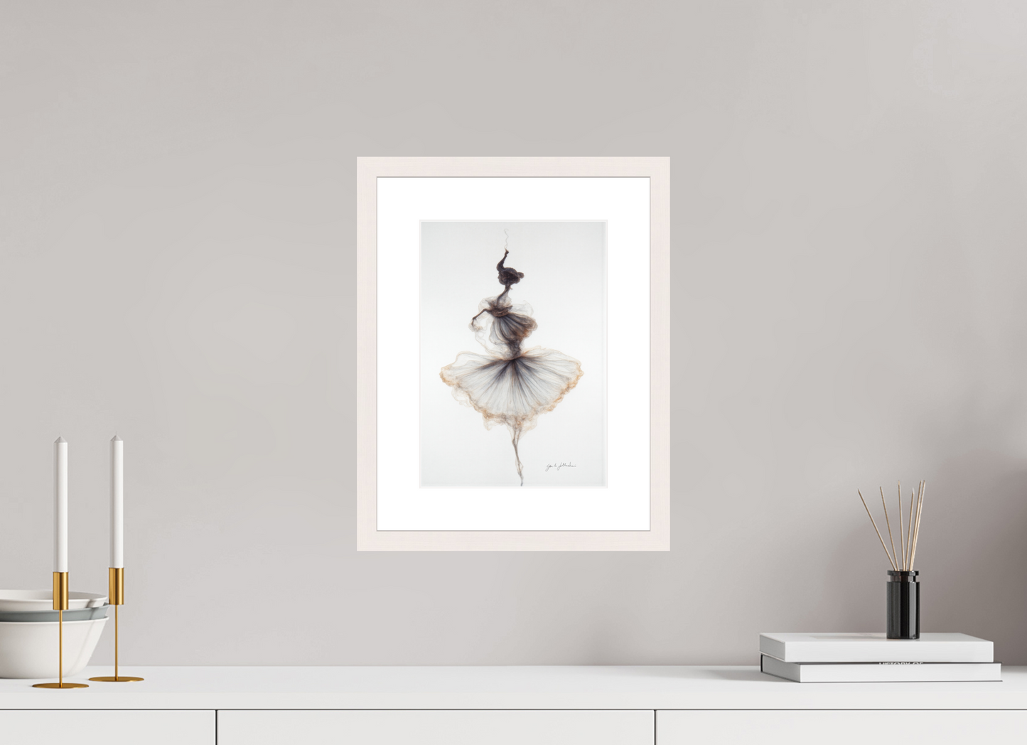 ISO A4 (21 x 29,7 cm), Fine Art Print Framed Pentimento XXIV — Ash Dancer
