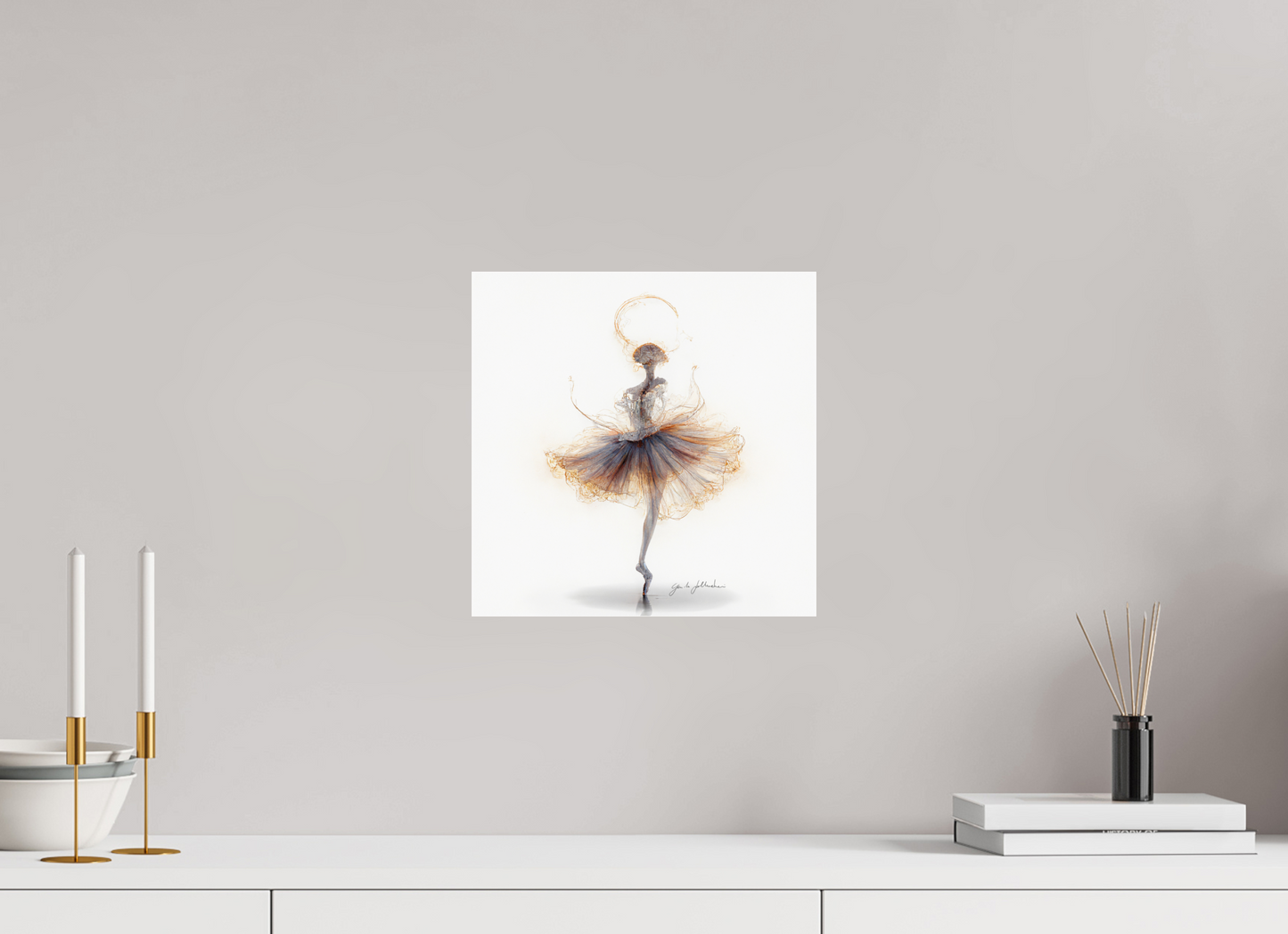 30 x 30 cm, Print Acrylic Glass Unframed Pentimento XIX — The Ink Dancer