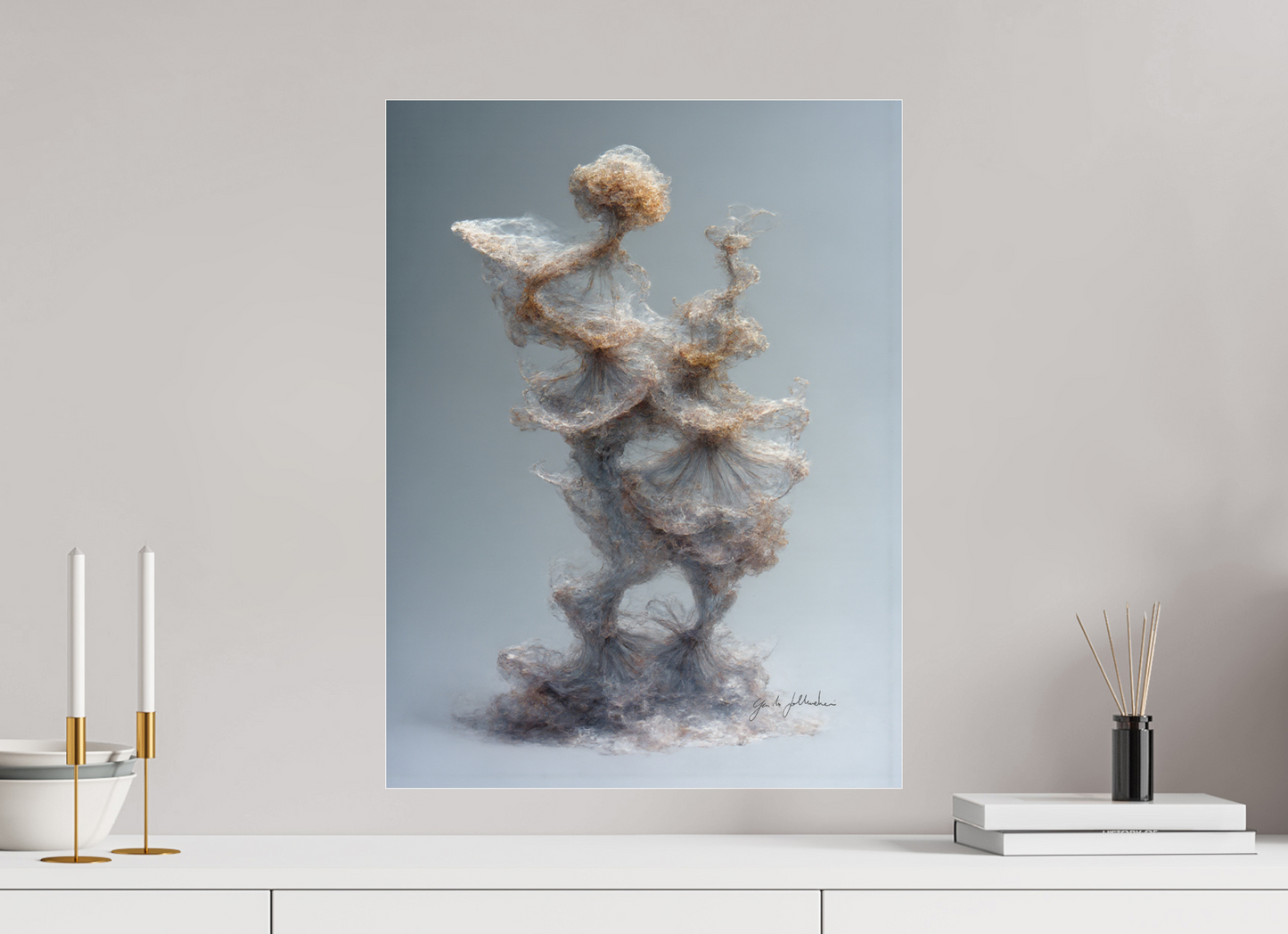 45 x 60 cm, Print Acrylic Glass Unframed Pentimento XXIII — The Column of Dancers