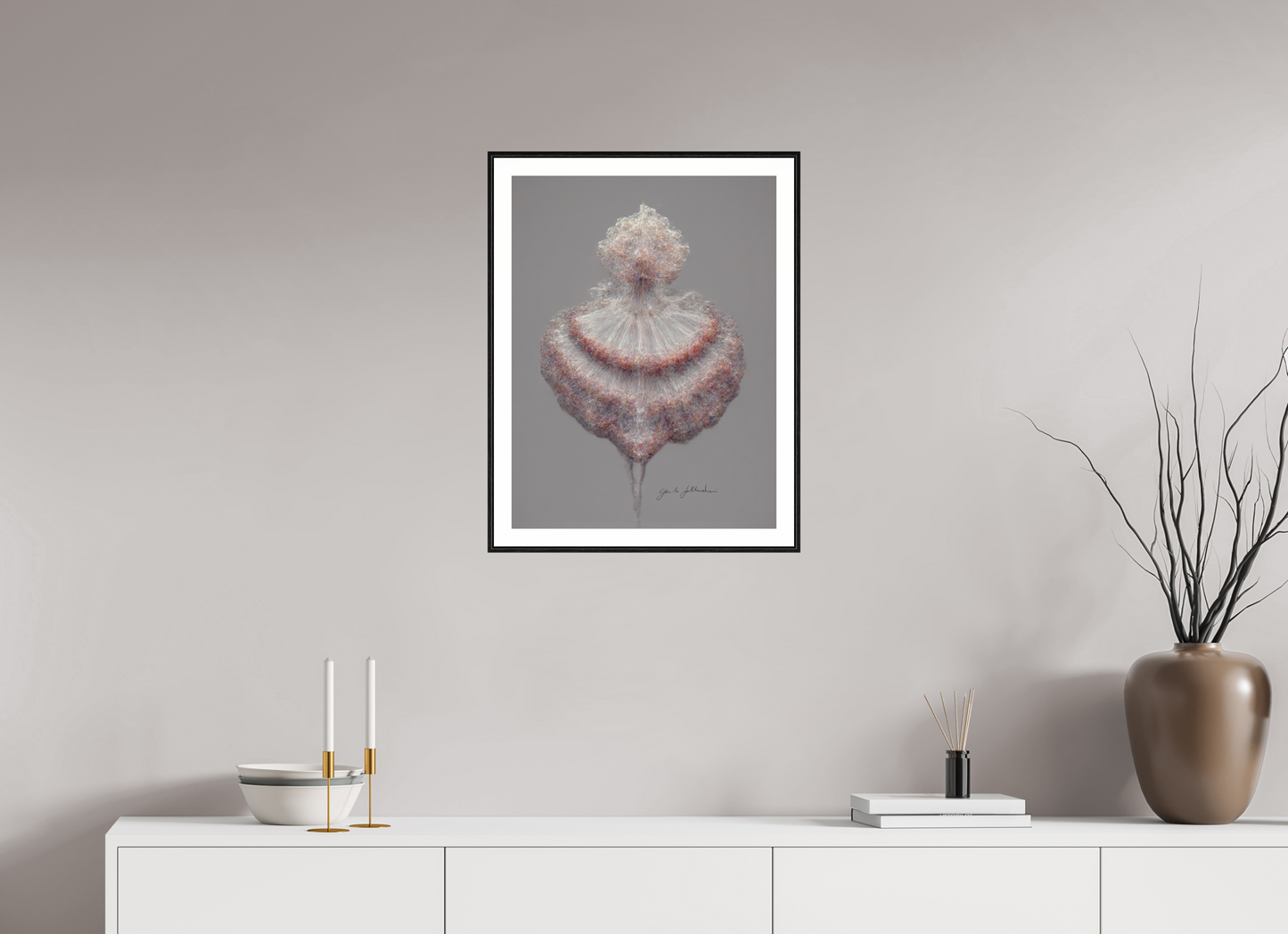 45 x 60 cm, Print Acrylic Glass Black Frame Pentimento XXIV — The Romantic Tutu