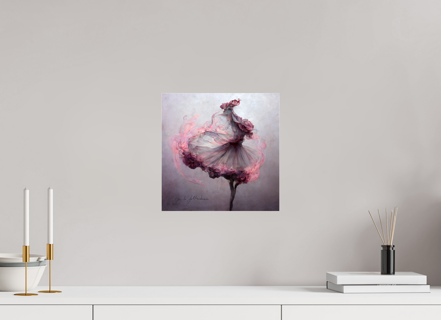 30 x 30 cm, Photo Print Under Acrylic Glass Rose Rehearsal