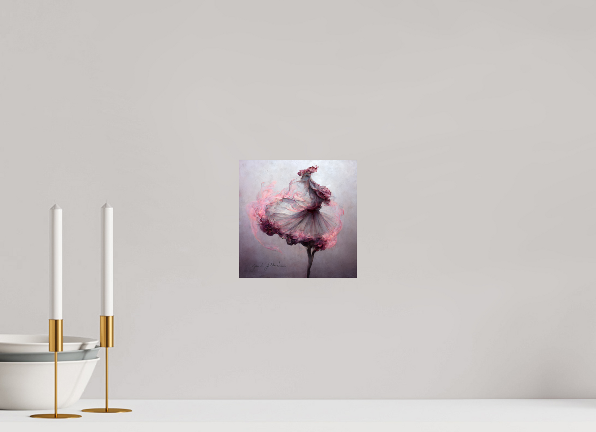 20 x 20 cm, Photo Print Under Acrylic Glass Rose Rehearsal