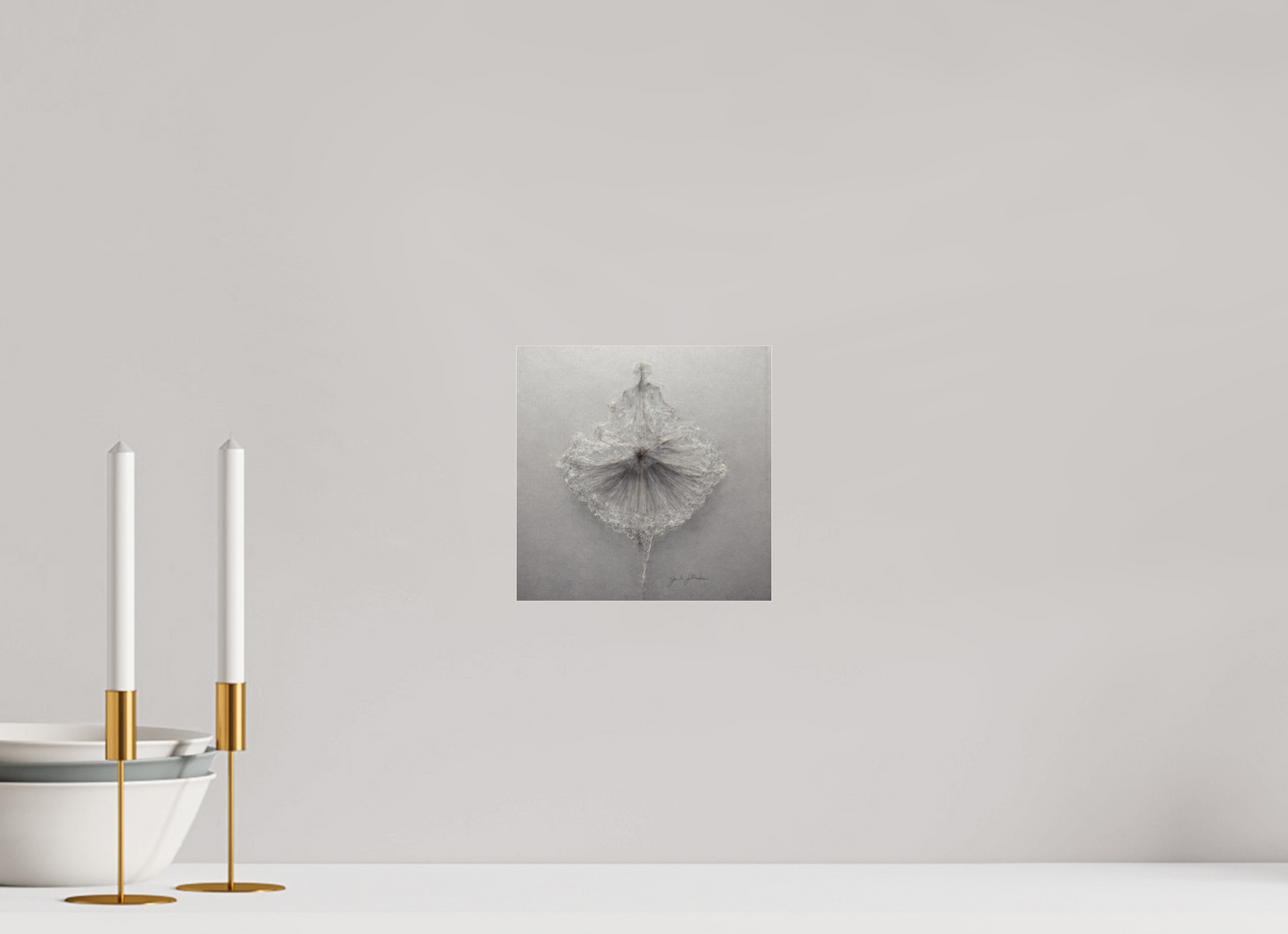 20 x 20 cm, Print Acrylic Glass Unframed Pentimento XXI — Silverpoint