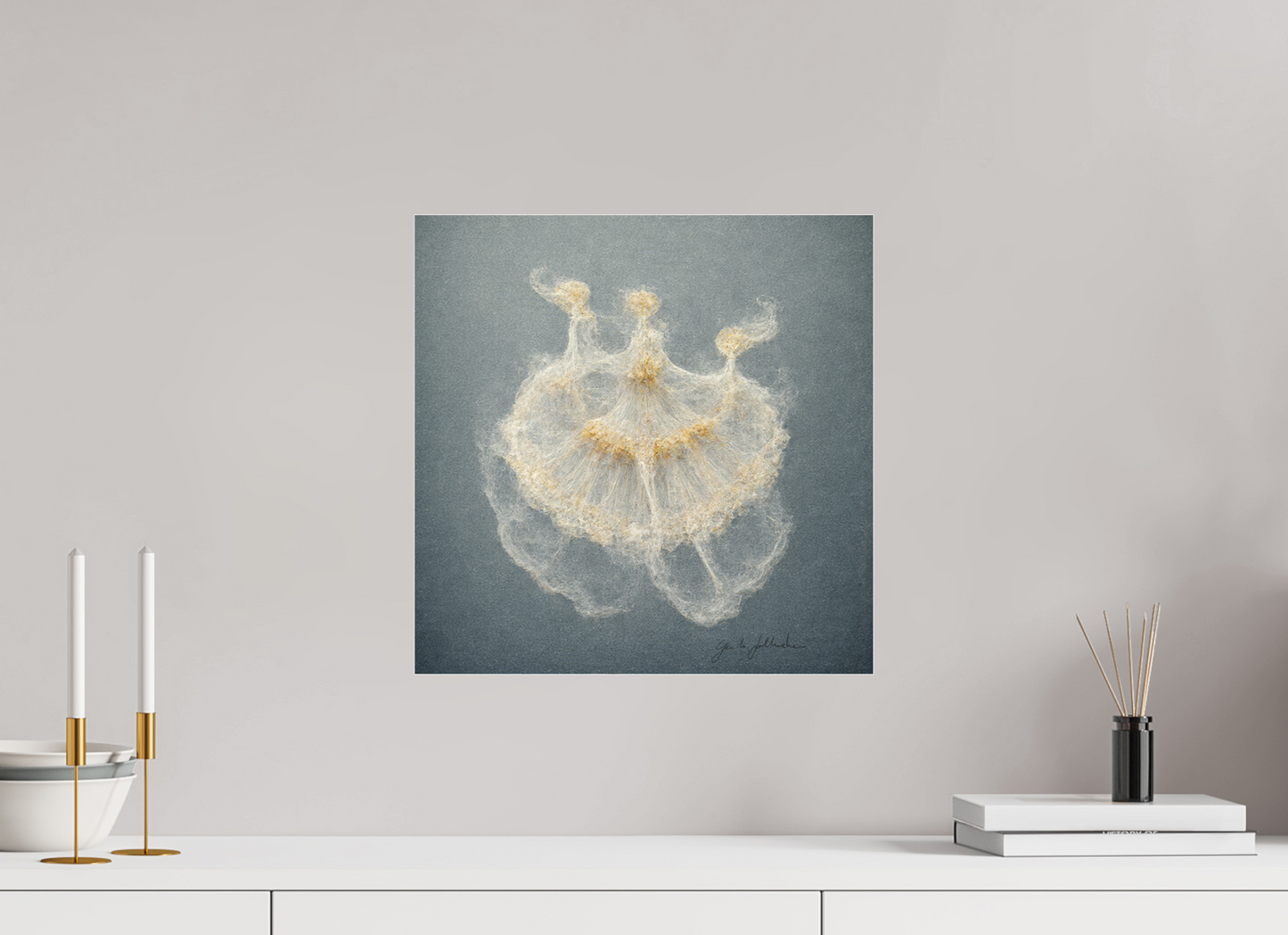 40 x 40 cm, Print Acrylic Glass Unframed Pentimento XXII — The Three Graces